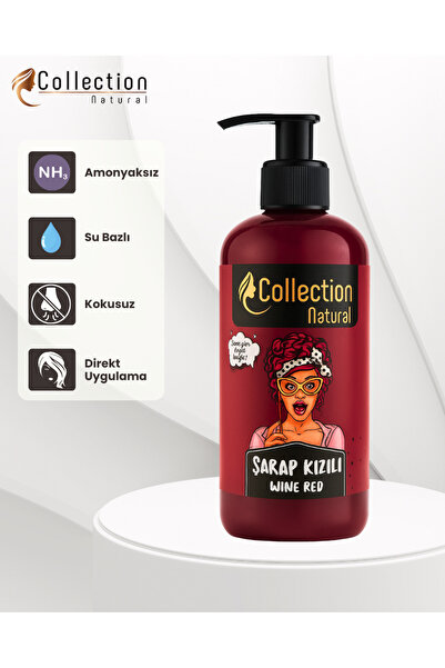 collection natural Balyaj Boyası 250 ml Şarap Kızılı