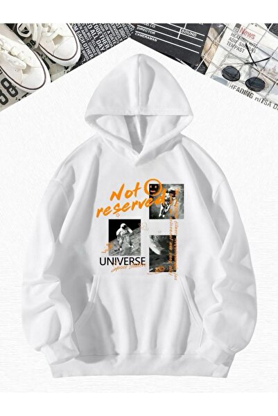 DM DOLCE MORE Φούτερ με κουκούλα με στάμπα, χτενισμένο από 3 νήματα, χωρίς απ...