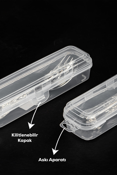 Porsima 2 Pieces Fork Spoon Knife Pen Holder Box - Toothbrush Makeup Accessory Storage Container Box - Multix Box