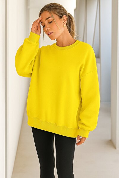 DM DOLCE MORE سويت شيرت نسائي بلون سادة