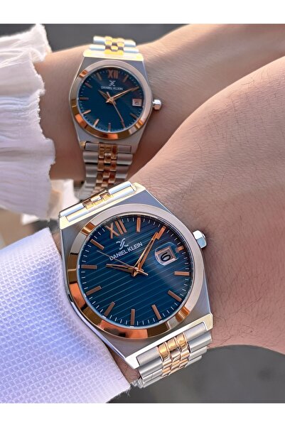 Daniel Klein Special Boxed Men's and Women's Steel Band Couple's Exclusive 3 Atm Water Resistant Couple's Watch Cf.Dk.13861.8