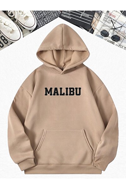 DM DOLCE MORE Φούτερ με στάμπα με κεντημένο βαμβάκι 3 νήματα, μπεζ, μαλιβού, ...