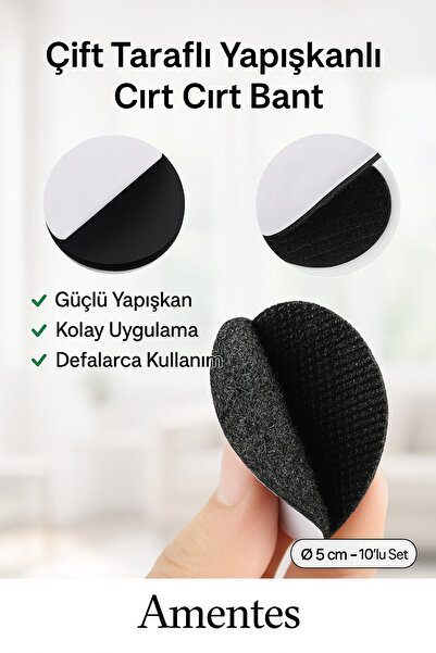 Amentes Pratik 10 Adet Halı Kilim Minder Nevresim Örtü Kaydırmaz Cırt Bant Se...