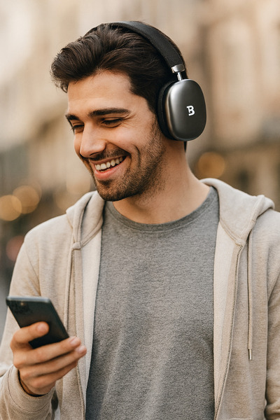 Tech&bello accessories Kablosuz Kulaküstü Bluetooth Kulaklık Stereo-Mikrofon-aux HK-034