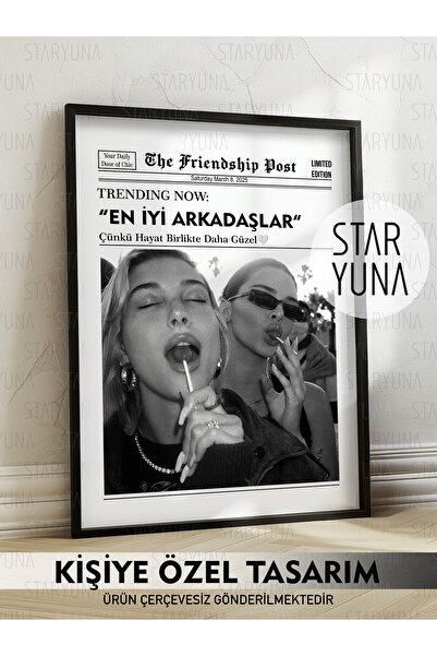 STARYUNA Kişiye Özel Poster, Kişiye Özel Hediye, Sevgiliye Hediye, Arkadaşa H...