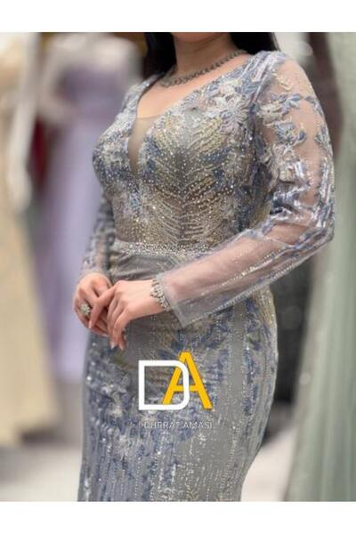 DRAT AMASYE Crystal Mermaid Long Sleeve Dress
