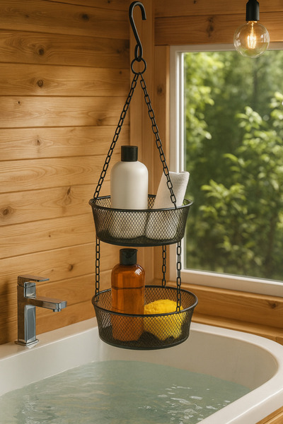 VENON Декоративна вішалка для ванної кімнати Організація ванної кімнати Біля ванни Джакузі Тобто Збірник Готель Бунгало Пансіонат Чорний