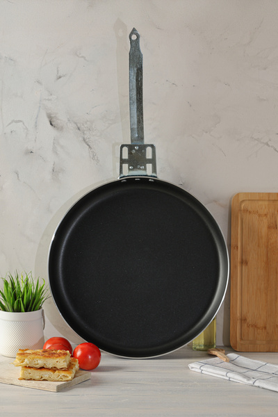 Sally Home kılıç 38 Cm Kapaklı Tava - Yufka Börek Balık Kızartma Bazlama - Ek...
