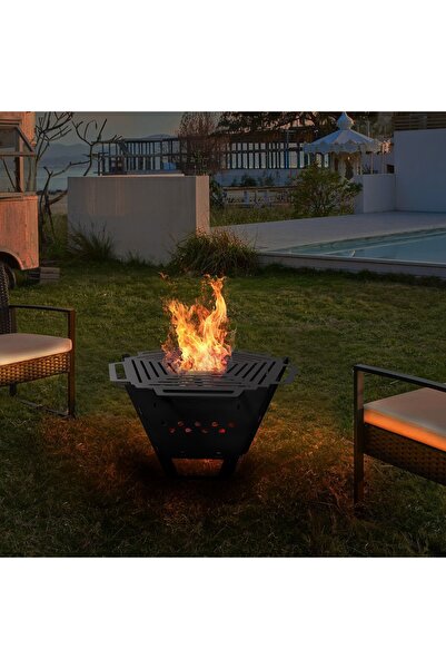 WiseDec FlameHex Modern ve Şık Ateş Çukuru