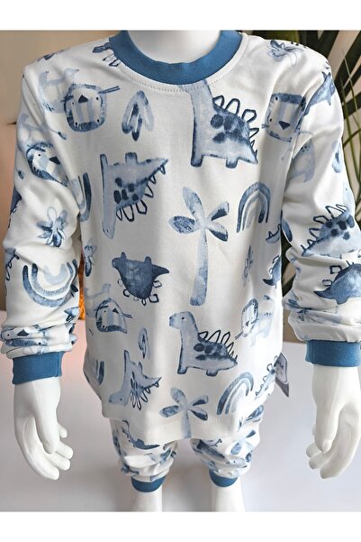 Miniworld Kız-Erkek Bebek- Çocuk Pijama Takımı %100 Pamuk Uzun Kollu Yuvarlak Yaka Mevsimlik