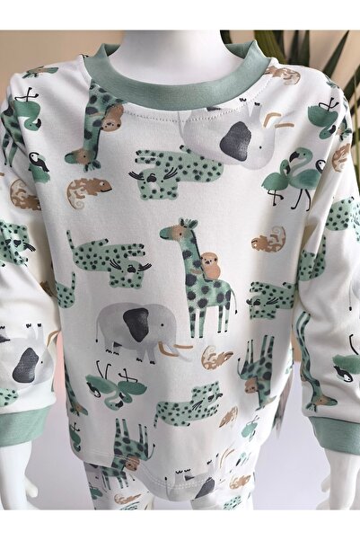 Miniworld Kız-Erkek Bebek- Çocuk Pijama Takımı %100 Pamuk Uzun Kollu Yuvarlak Yaka Mevsimlik