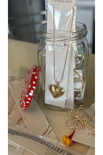 Aurabellaa Gizemli Çelik Takı Kavanozu 6 Adet Manifest Kartlı Sürpriz Hediyeli