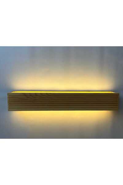 Aysem Wood Yansıtma Tasarımlı Çift Yönlü Ahşap Salon Hol Cafe Otel Duvar Aplik Avize