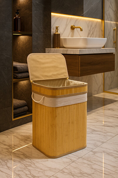 GÖNÜL BAMBU ÇAMAŞIR SEPETİ 40X30X60 75 Litre