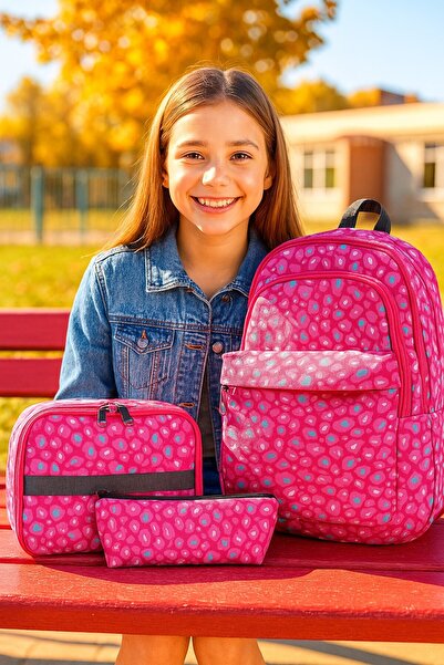 NewBag Нов сезон камуфлажна раница за момичета - комплект от 3 броя