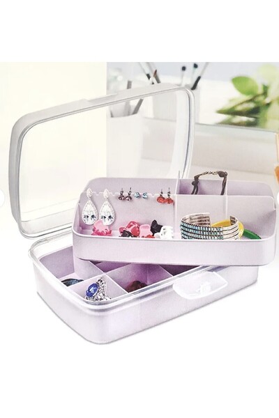 Online Home Market Premium Organizer Multi-Purpose Box 2L (14.5 X 21.5 X 8.1 (H) cm)