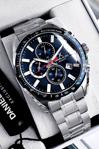 Daniel Klein Exclusive Orijinal Erkek Kol Saati Su Geçirmez Gümüş Renk Çelik Kordon Bileklik DKE2006C4