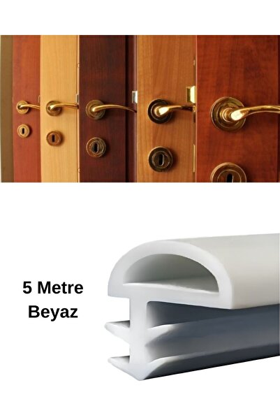 BABAWİCK Ahşap Kapı Kasa Amerika Panel Kapı Fitili 5 Metre Beyaz