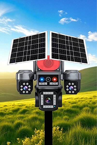 AVENİR 4 Kameralı Güneş Enerjili Güvenlik Kamerası E-SIM – Çift Güneş Paneli,...