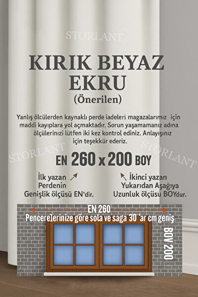 Storlant Kırık Beyaz Saten Güneşlik – Fon Veya Tül Fark Etmez, Her Kombine Yakışır! Tüm Odalara Şıklık Katar!