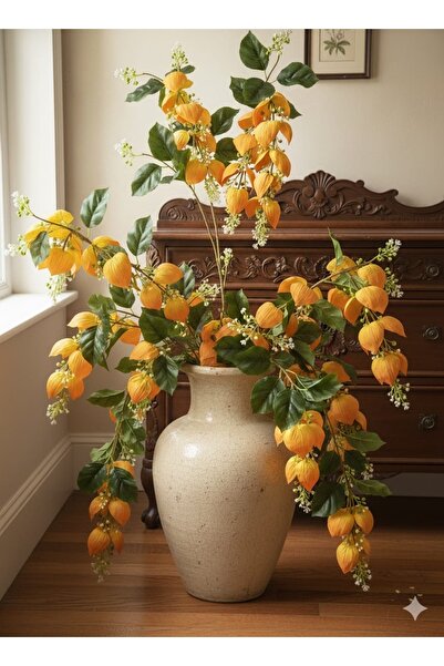 YASİMA 1 Adet 2 Dallı Sarı Medine Gülü Saksı Süsü