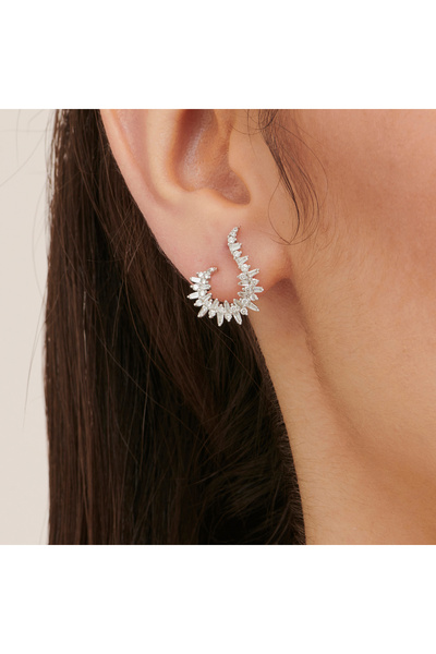 Altınbaş Pırlanta Baget Küpe