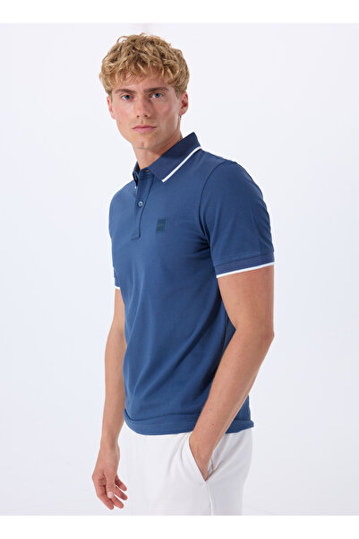BOSS Streç Pamuklu Slim Fit Düğmeli Polo Yaka T Shirt Erkek POLO YAKA T SHİRT...