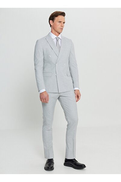 ALTINYILDIZ CLASSICS Altınyıldız Classics Normal Bel Slim Fit Açık Gri Erkek Takım Elbise ACE030252245_AGR
