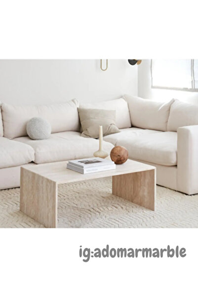 adomarmarblehandmadeandluxury ADOMAR Traverten Orta Sehpa, Mermer Orta Sehpa,...