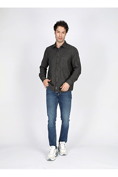 Lee Cooper Regular Fit Anthracite Men's Shirt 251 Lcm 241006 Francis Antrasi̇t