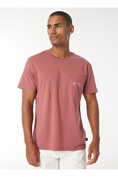 BİLLABONG EBYZT00175STACKED ARCH PK TEES Dusty Rose Ανδρικό μπλουζάκι με λαιμόκοψη κανονική εφαρμογή