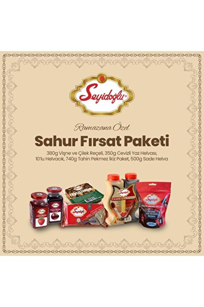 Seyidoğlu Geleneksel Çilek & Vişne Reçeli + Tahin Helva & Pekmez İkili Set
