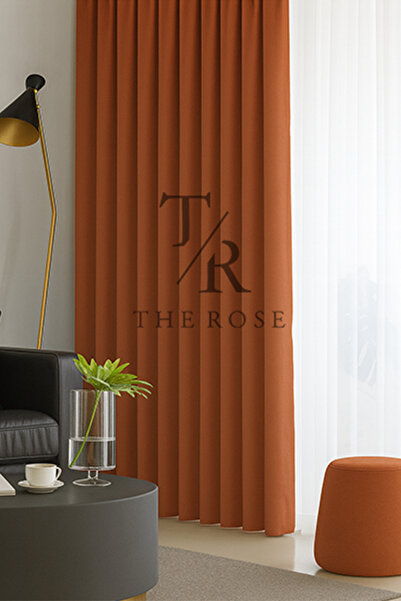 The Rose Kiremit Blackout, Işık Geçirmez, Karartma Perde, Pilesiz, Lüks, A+ Kalite, Tek Kanat, Güneşlik