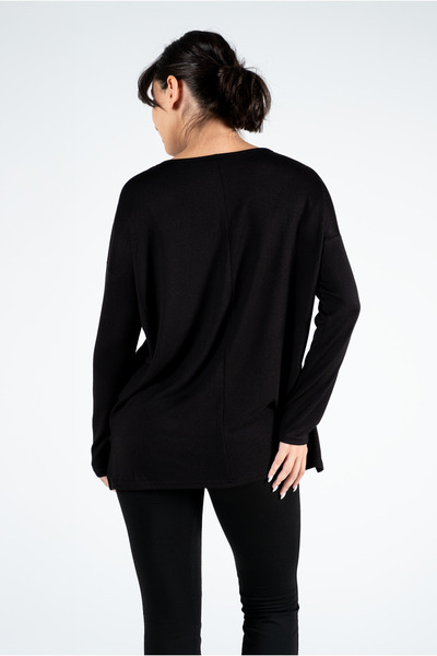 Kyron Black Knitwear Long Sleeve Bluse