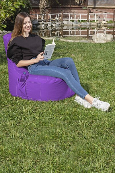 EARMUT Eva Spor Dikiş Armut Koltuk Mor