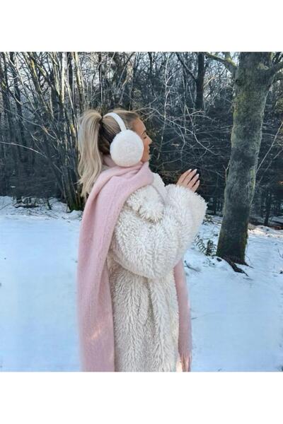 Wearflawless Білі жіночі плюшеві навушники М'які хутряні складані навушники-утеплювачі Зимові навушники