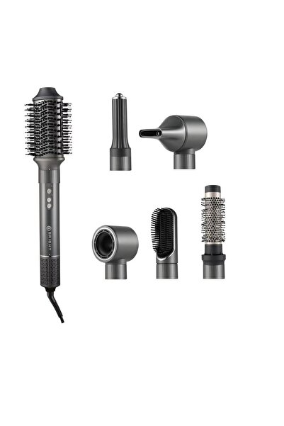 Bright Elegance BE-5117 6 in 1 Hava Üflemeli BLDC İyonizer Saç Şekillendirici Set Antrasit