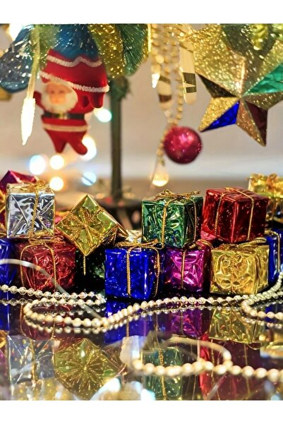 Yenigeldi 6 τεμάχια σε σχήμα συσκευασίας δώρου Στολίδι από ξύλο πεύκου Χριστο...