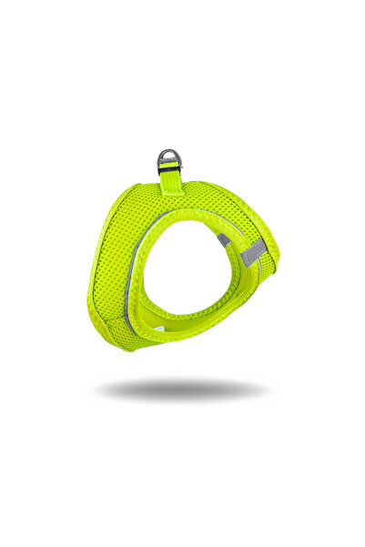 Tailpetz Air-Mesh Küçük ve Orta Irk Kedi Köpek Göğüs Tasması - Yumuşak, Nefes Alabilir, Dayanıklı Neon Lime