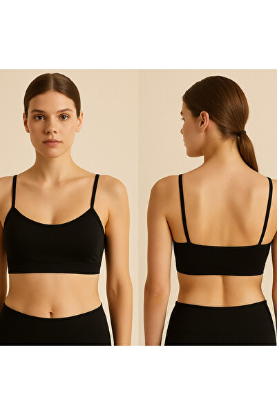 nesterinzar Women's 3-Pack Padded Sports Bra with String Straps Half Tank Top