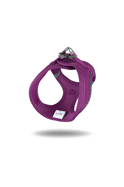 Tailpetz Air-Mesh Küçük ve Orta Irk Kedi Köpek Göğüs Tasması Yumuşak,Nefes Alabilir, Dayanıklı Mor