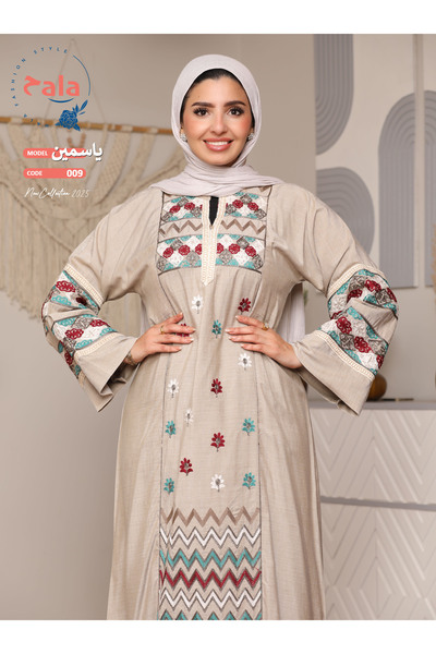 Genrics Comfortable and flowing linen reception jalabiya