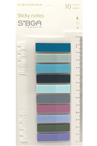 sibga tasarım Şeffaf Renkli Postit Post-it Post It. Kitap Ayracı Ayraç Postit...
