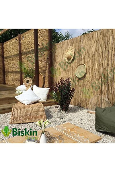 BİŞKİN Kamış Çit Bambu Çit Hasır Çit 1x2,5 Metre Yükseklik 1 Metre En 2,5 Met...