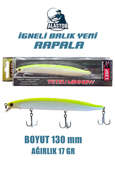 ALASTOR Rapala Balık Yemi Bilyeli 3 İğneli Rapala 17gr Rapala 130mm Balık Yem...