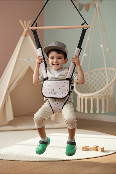 YHH Kids LumiJump Bebek Hoppala – Yüz Korumalı, Güvenlik Kemerli, Yaylı Zıpzıp Yürüteci