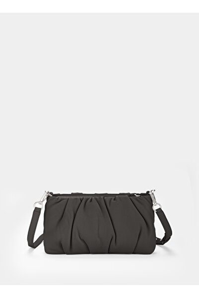 Les Visionnaires Siyah Kadın 27x14x6x cm Deri Çapraz Çanta LINA SILKY1001