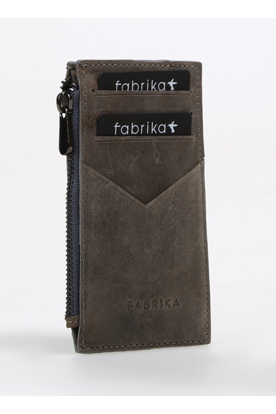 Fabrika Gri Kadın 7x12x1 cm Deri Cüzdan Frk 327 Crayz
