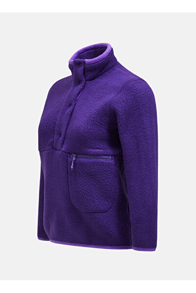 Peak Performance Peak Purple Women's High Neck Fleece Sweatshirt G78130120_W Fleece Snap T-Neck