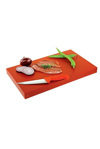 TÜRKAY POLİETİLEN Cutting Board Polyethylene 30X40X2 cm Meat Fruit Vegetable Cutting Sheet Red Color